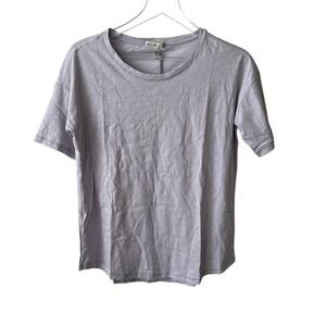 NWT Barefoot Dreams Malibu Collection‎ Slub Jersey Drop Shoulder Tee soft violet